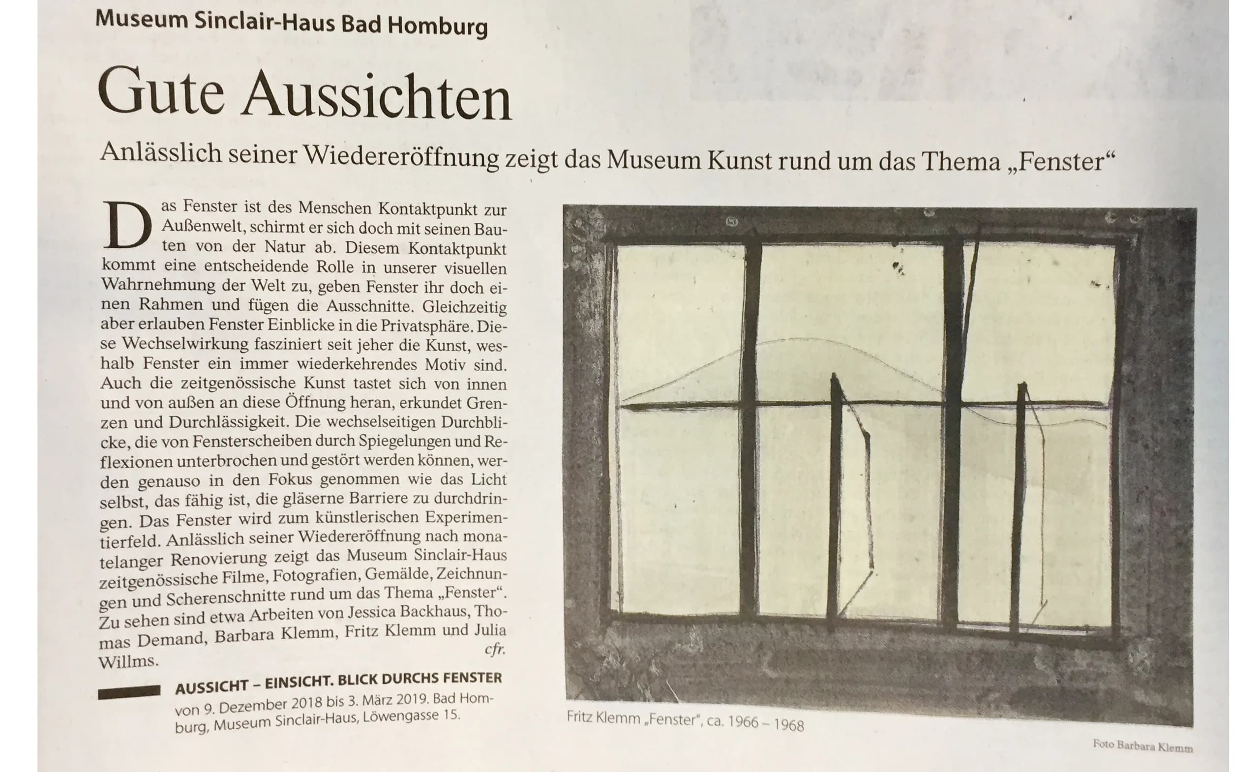 Fenster im Museum
