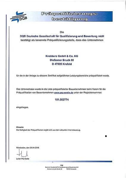 Krebbers ist präqualifiziert!